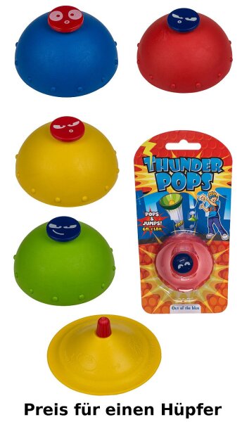 Spielzeug Thunder Pops Sprungscheibe Plopp Hüpfer 1Stk div Farben
