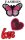 Bügelsticker Schmetterling Herz Love ca 5cm