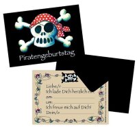 Piraten Einladungskarten Kindergeburtstag Jolly Roger...