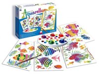 Aquarellum Ausmalbilder Junior Fische 4 Bilder 5 Farben...