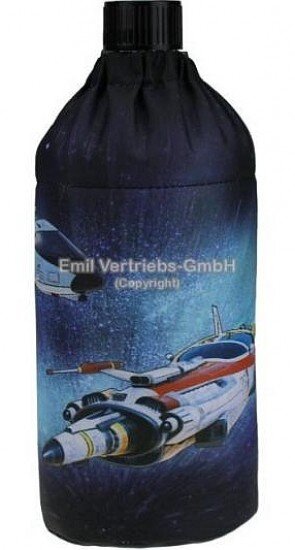 Trinkflasche Emil 0,4l Glasflasche Space Raumschiff