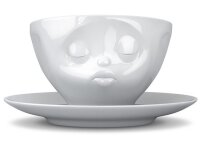 Kaffeetasse mit Gesicht küssend weiß 200ml Porzellan