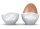 Eierbecher Set 1 mit Gesicht weiß 100ml Porzellan 2 Stück
