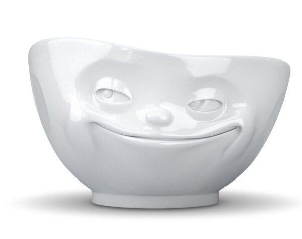 Schale mit Gesicht grinsend weiß 500ml Müslischale Tasse Porzellan