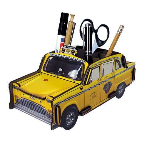 Werkhaus Stiftebox New York Taxi MDF ca 10 x 24 x 10 cm