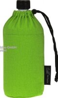 Trinkflasche Emil 0,6l Glasflasche grün Bio Baumwolle