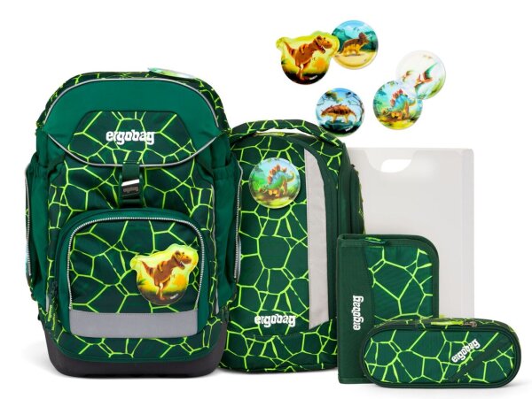 Ergobag Pack Set BärRex Dinos grün