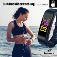 TimeTech Digitaluhr Fitnesstracker schmal türkis