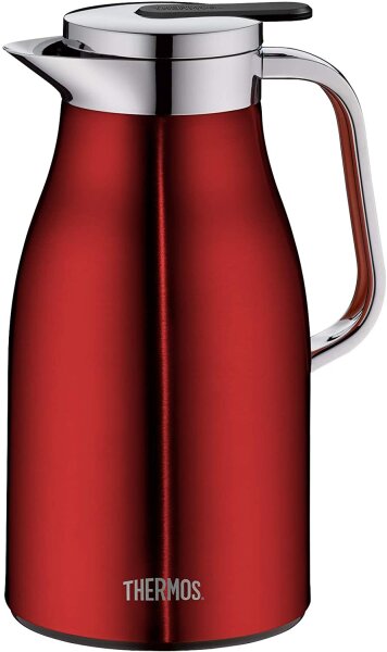 Thermos Isolierkanne Century Edelstahl Glas 1,0l rot Cranberry
