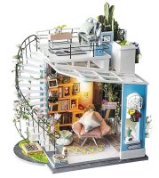 Robotime Bastelset Miniaturhaus Doras Loft