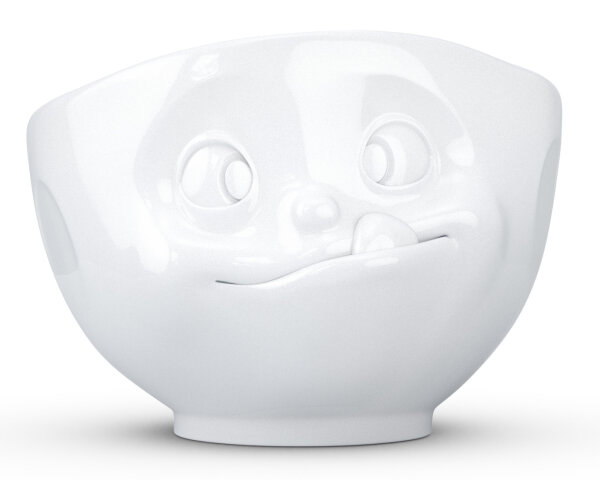 Schale mit Gesicht XL lecker weiß 1000ml lustige Tasse Porzellan