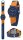 Kinderuhr zweifarbig Öko Armband Baumwolle Jacques Farel blau orange