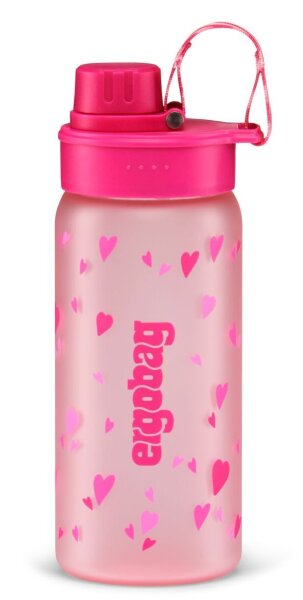 Trinkflasche von ergobag aus Tritan 0,5l Herzen rosa