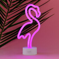 LED Dekolampe Flamingo pink Neoneffekt Legami